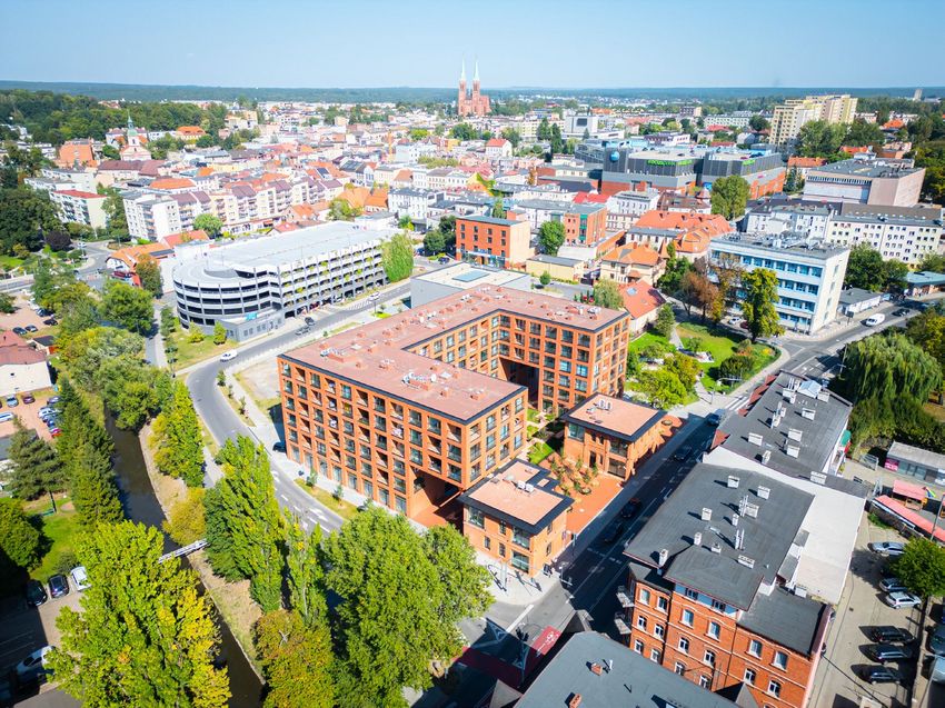 Zabudowania ul. Hallera z lotu ptaka