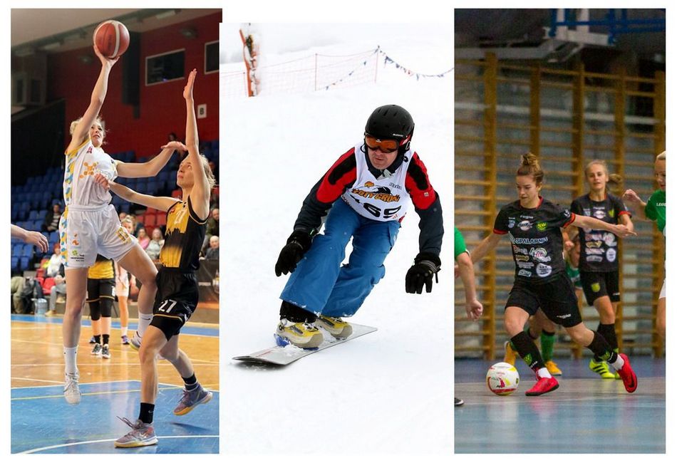 Kolaż trzech zdjęć sportowców