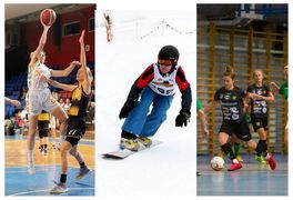 Kolaż trzech zdjęć sportowców