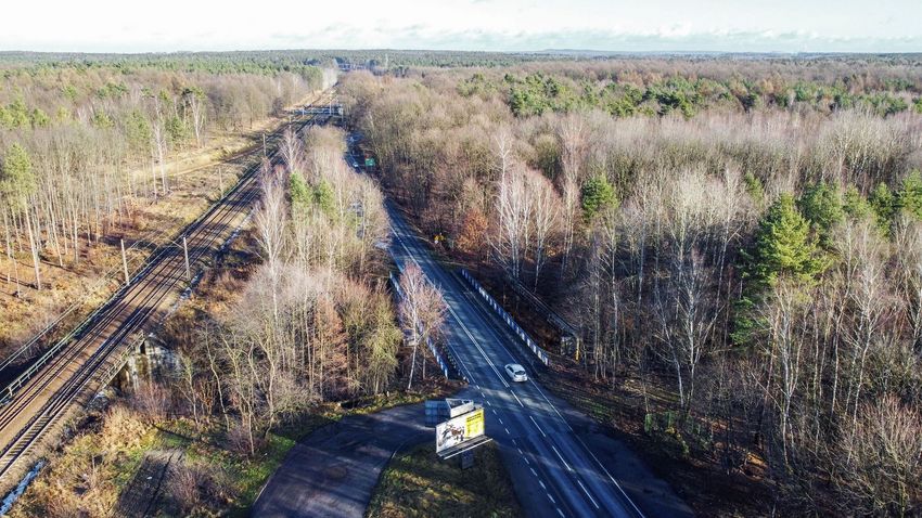 Ulica Mikołowska z lotu ptaka