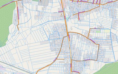 Schemat sieci gazowej z projektu Rybnik-Golejów (pd)