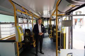 Prezentacja rybnickiego autobusu hybrydowego w Rybniku