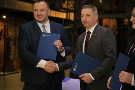 Podpisanie umowy i konferencja prasowa na terenie Zabytkowej Kopalni Ignacy
