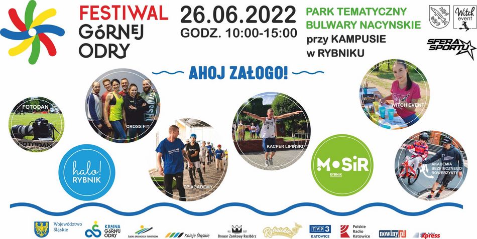 Plakat z wykazem imprez Festiwalu Górnej Odry