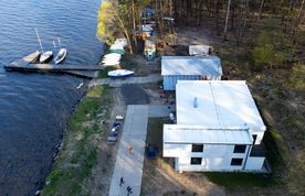 Stanica żeglarska na Zalewem Rybnickim - z lotu ptaka