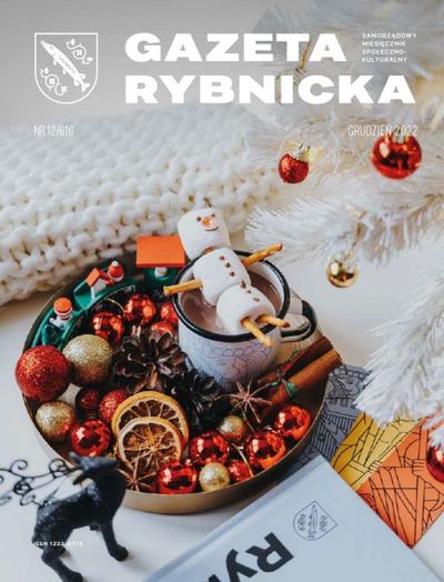 Okładka bieżącego numeru Gazety Rybnickiej - świąteczna dekoracja