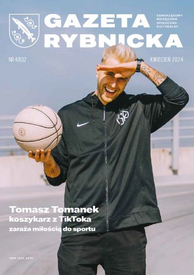 Okladka bieżącego numeru Gazety Rybnickiej - Tomasz Tomanek koszykarz z Tik Toka