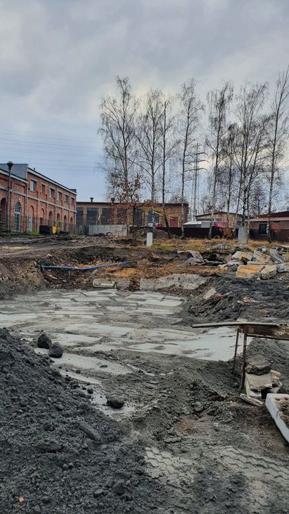 Plac budowy na terenie zabytkowej kopalni