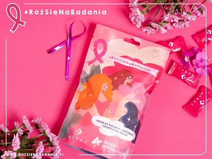 Grafiki promocyjne akcji #RóżSięNaBadania