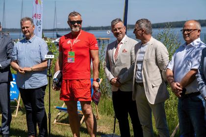 Uczestnicy konferencji prasowej ws. Festiwalu Górnej Odry