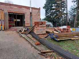 Plac budowy krematorium na rybnickim cmentarzu