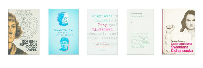 Okładki 5 książek nominowanych do Górnośląskiej Nagrody Literackiej Juliusz