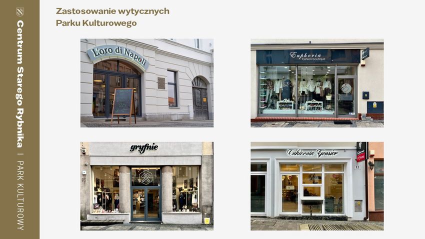 Kolaż zdjęć nowoczesnych szyldów