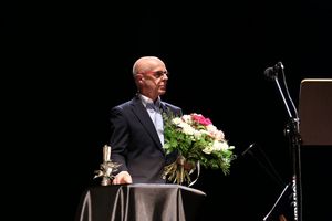 Wręczenie Honorowej Złotej Lampki Górniczej. Fot. P. Bukartyk 