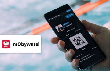 Aplikacja z kartą Rybka, obok logo mObywatel