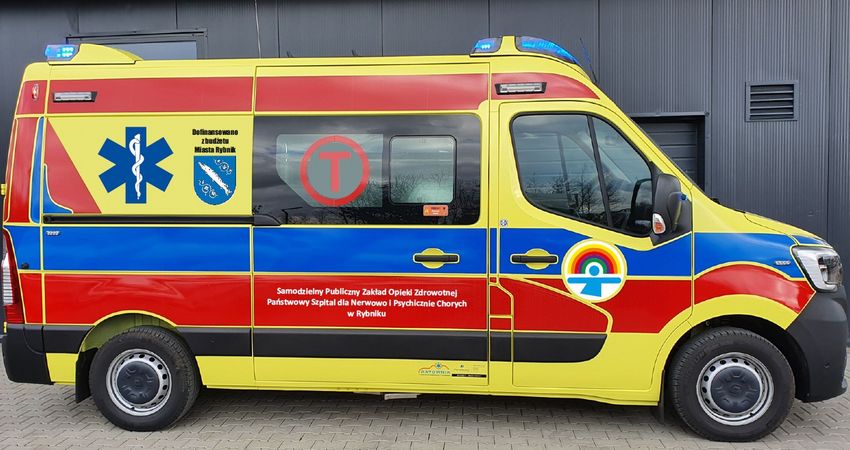 Karetka pogotowia zakupiona przez rybnicki szpital psychiatryczny z dotacji miasta Rybnika