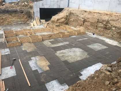 Fundamenty budowanego obiektu