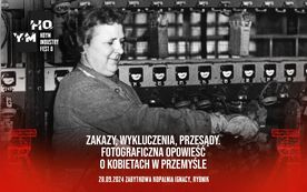 Grafika wydarzenia przedstawiająca kobietę w przemyśle
