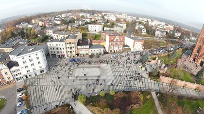 Plac Jana Pawła II z lotu ptaka