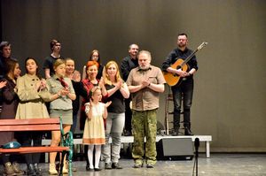 Spektakl MDK „Oddać wszystko, żeby wszystko mieć” - inauguracja obchodów niepodległościowych w Rybniku. Fot. D. Sarna