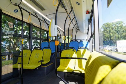 Wnętrze nowego autobusu wodorowego 
