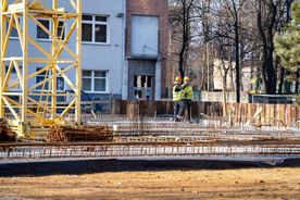 Plac budowy sali gimnastycznej przy II LO