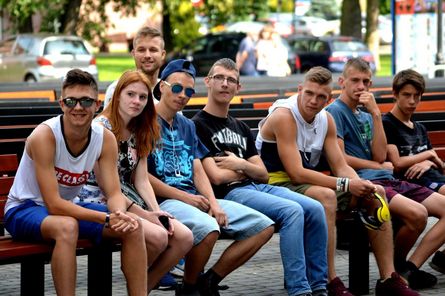 Spotkanie warsztatowe z Metrowym na kampusie. Fot. Maj Kie