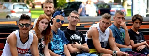 Spotkanie warsztatowe z Metrowym na kampusie. Fot. Maj Kie