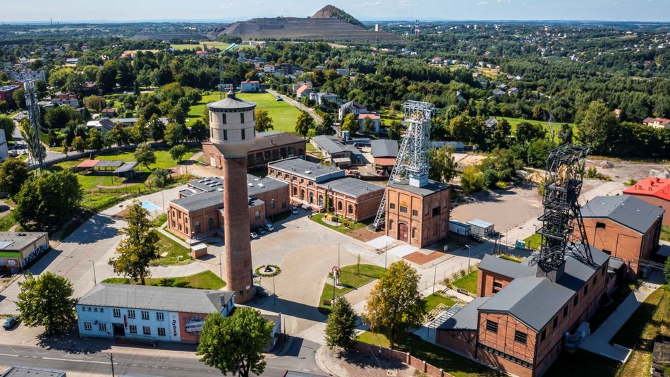 Zabytkowa Koplnia Ignacy w Rybniku z lotu ptaka