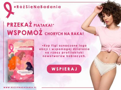 Grafiki promocyjne akcji #RóżSięNaBadania