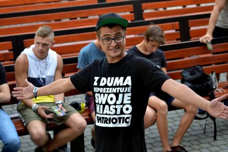 Spotkanie warsztatowe z Metrowym na kampusie. Fot. Maj Kie