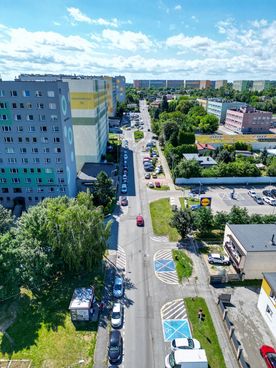 Widok na ul. Orzepowicką z lotu ptaka