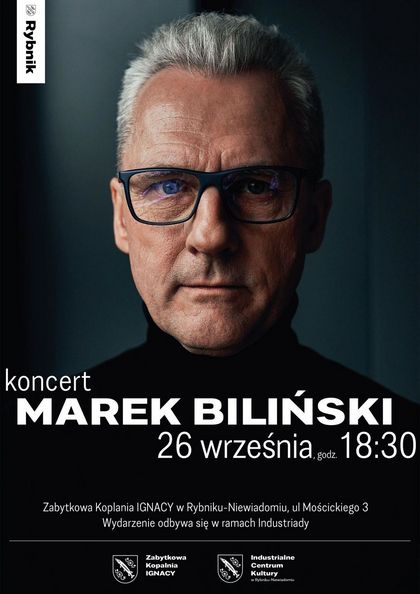 Związany z wydarzeniem plakat przedstawiający Marka Bilińskiego