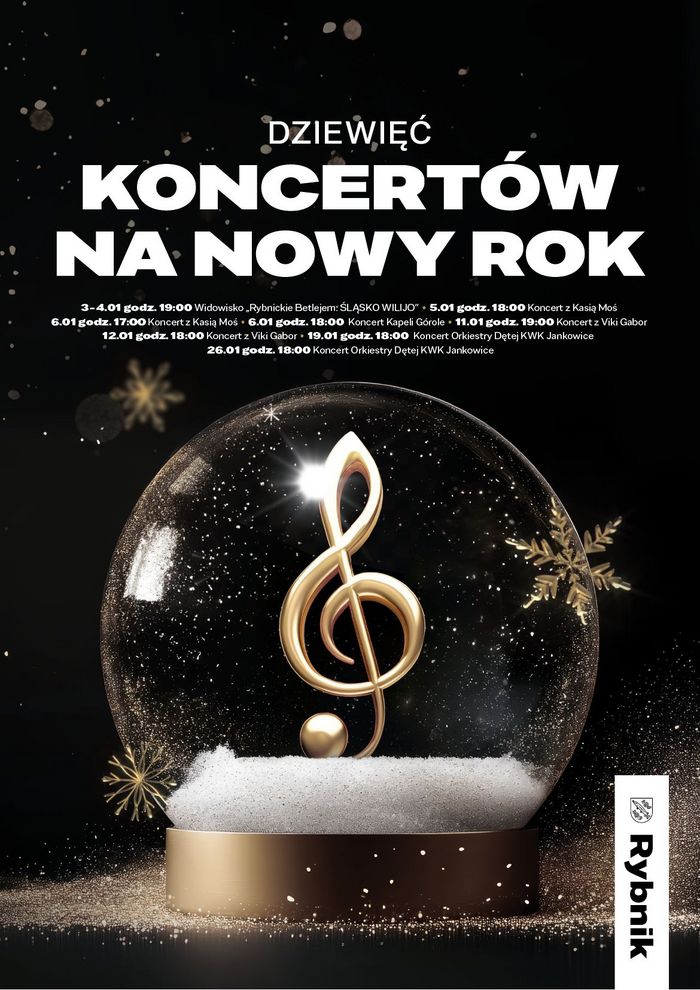 Plakat - 9 koncertów na Nowy Rok