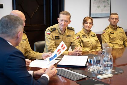 Spotkanie prezydenta miasta Rybnika z przedstawicielami straży pożarnej