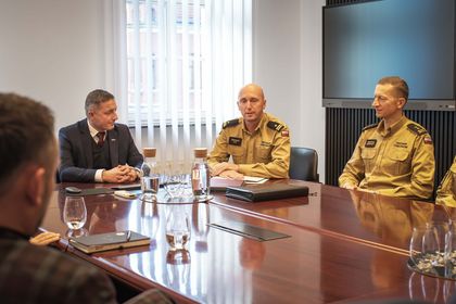 Spotkanie prezydneta miasta Rybnika z przedstawicielami straży pożarenej