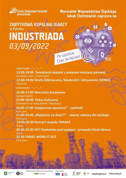 Plakat z programem Industriady 2022