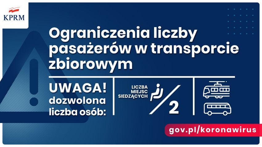 KPRM autobusy Grafika - ograniczenie liczby pasażerów w autobusie