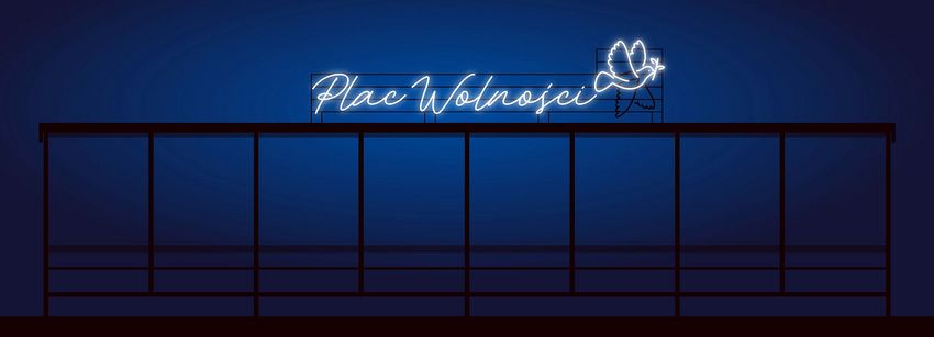 Wizualizacja wiaty na Placu Wolności