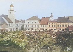 Rynek w Rybniku ok. 1921 roku.