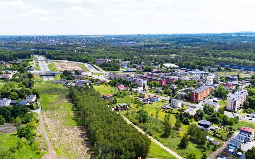Teren pod dokończenie budowy Drogi Regionalnej - z lotu ptaka