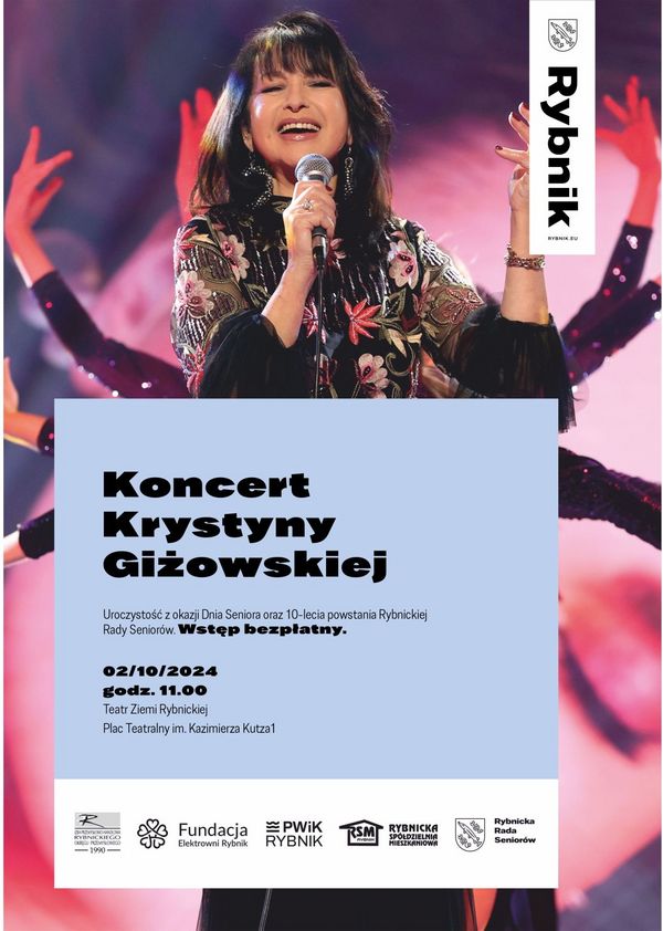 Plakat promujący koncert Krystyny Giżowskiej