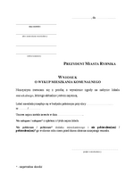 Wniosek o wykup mieszkania komunalnego