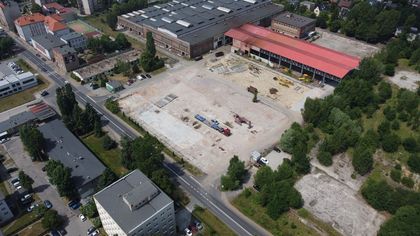 Tereny po Rybnickiej Fabryce Maszyn RYFAMA z lotu ptaka