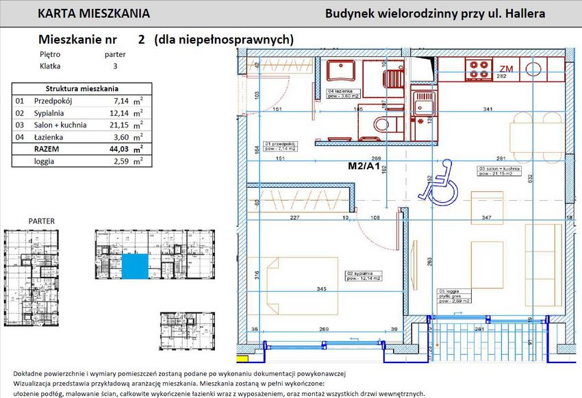 Karta mieszkania w budynku Towarzystwa Budownictwa Społecznego