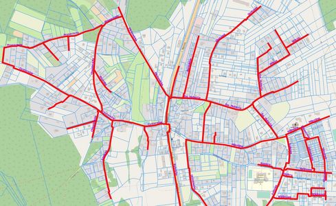 Schemat sieci gazowej z projektu Rybnik-Ochojec