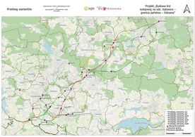 Mapa przebiegu linii kolejowej 
