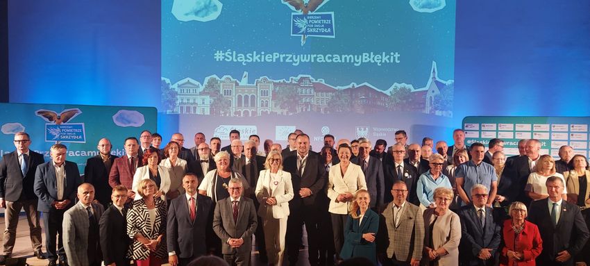 spotkanie "Śląskie samorządy dla błękitnego nieba". Wziął w nim udział zastępca prezydenta Rybnika Piotr Masłowski.