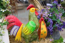 Wielkanocne ozdoby na rynku i rybnickich placach