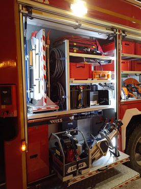 Wyposażenie wozu strażackiego